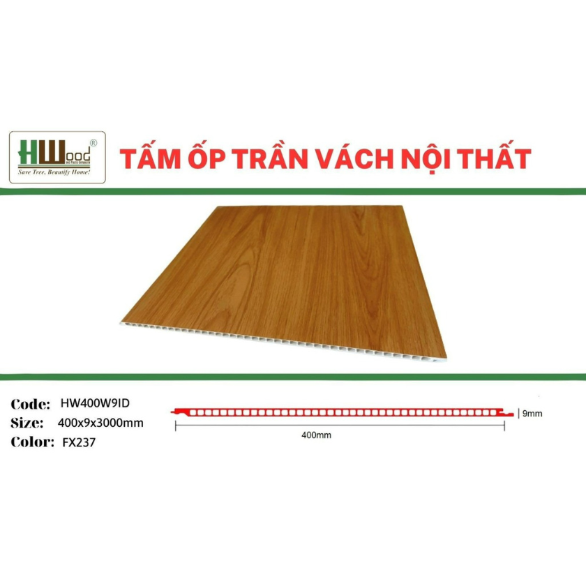 TẤM ỐP TRẦN VÁCH NỘI THẤT HW400W9ID