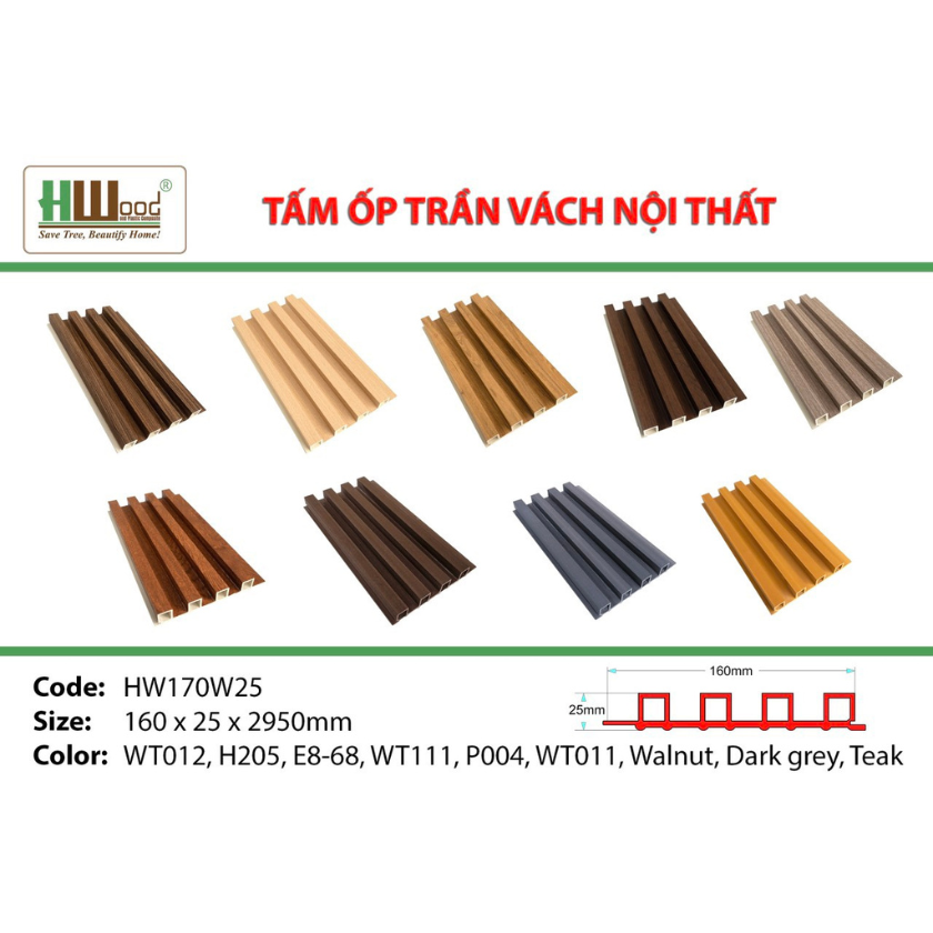 TẤM ỐP TRẦN VÁCH NỘI THẤT HW170W25