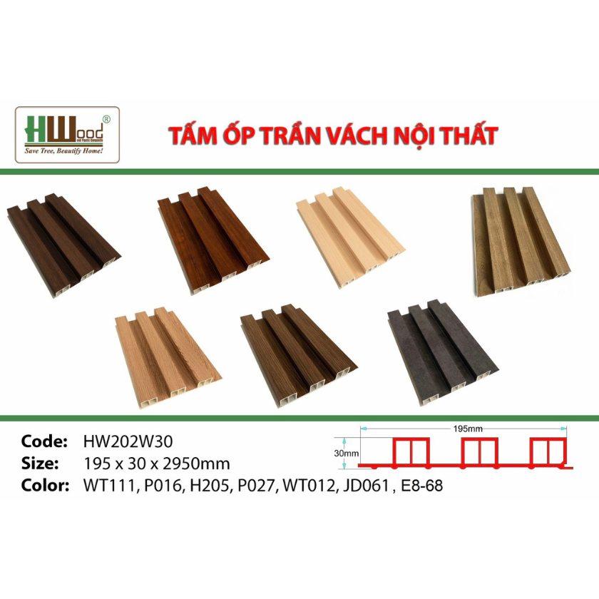 TẤM ỐP TRẦN VÁCH NỘI THẤT HW202W30
