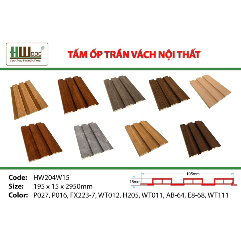 TẤM ỐP TRẦN VÁCH NỘI THẤT HW204W15
